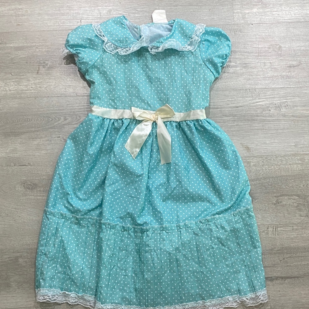 Girls Doll polka dot lace costume dress up dress size Medium 7
